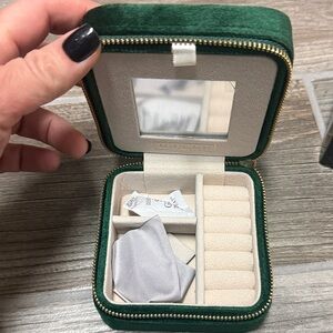 Green Velvet Jewelry Box